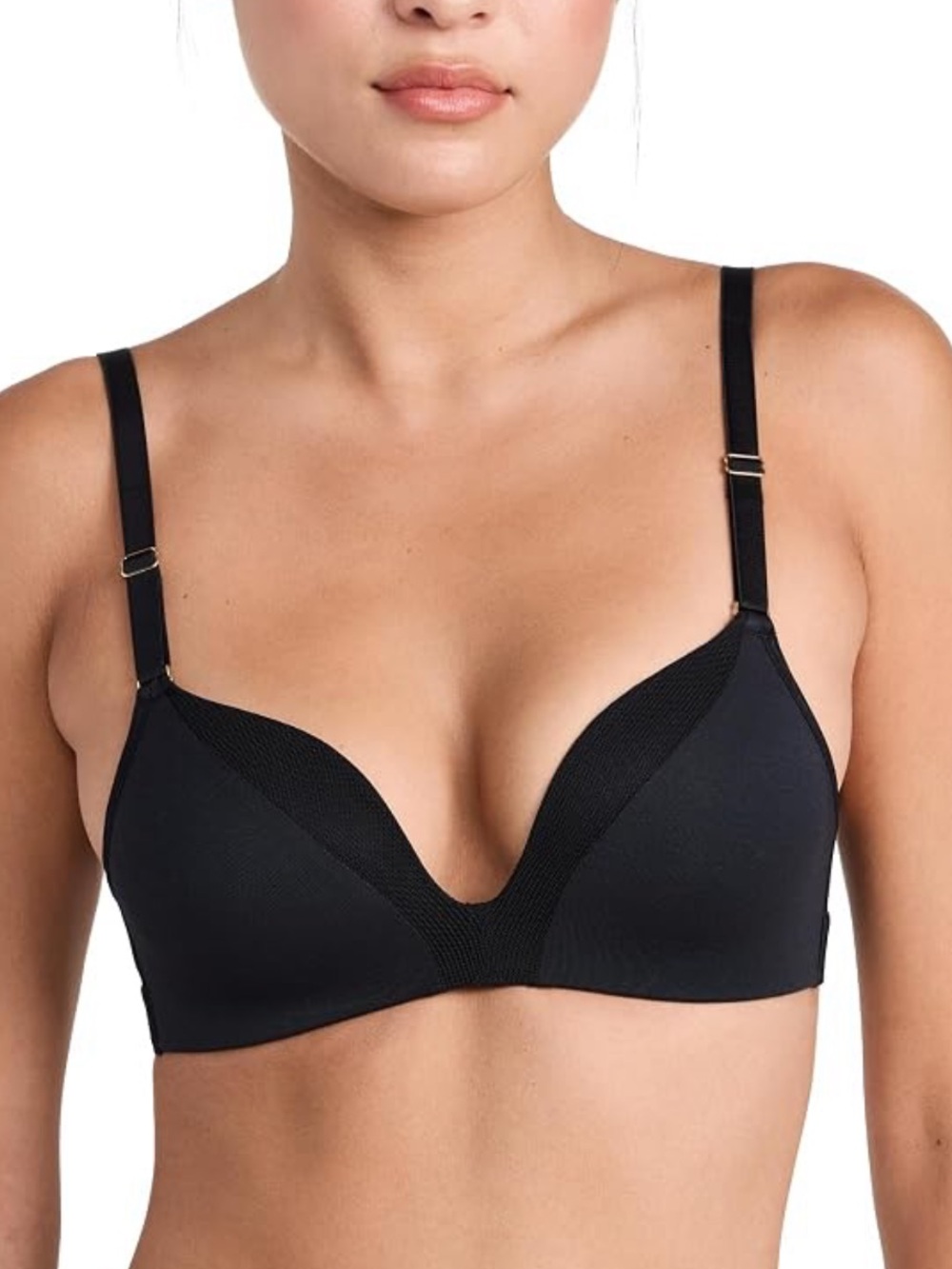 Lively The All Day Deep V No Wire Bra In Jet Black